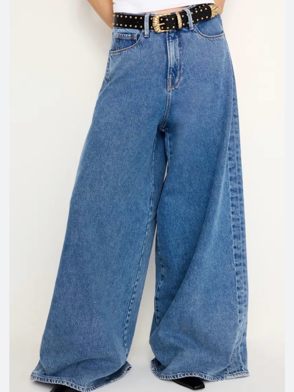 Good American Extra Wide Leg High-Rise Women's Jeans - Picture 1 of 3